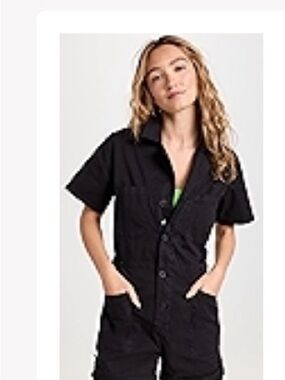 Pistola Black Short-Sleeve Utility Romper